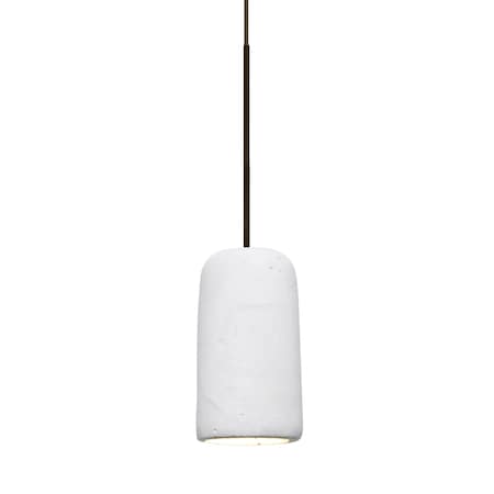 Besa Lighting Glide Cord Pendant, White, Bronze, 1x3W LED 1XT-GLIDEWH-LED-BR